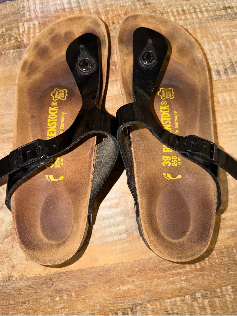 Birkenstock Black Gizeh Thong Sandals for Women size 8